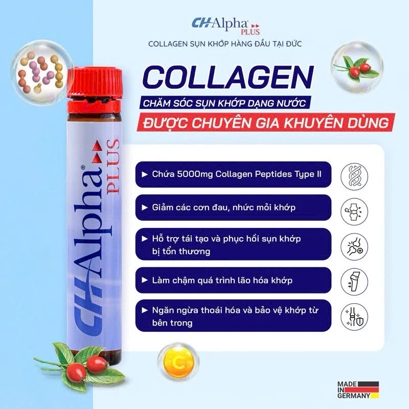 Thực Phẩm Bảo Vệ Sức Khỏe CHAlpha Plus  Collagen CH Alpha Plus Dạng Nước Hỗ Trợ Xương Khớp 25mlx30pcs (1)