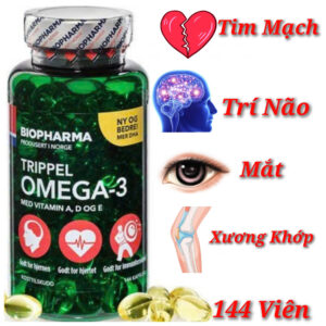 Dầu cá Omega 3 - Trippel omega 3 (144 viên/lọ) - bổ sung dưỡng chất cho não, tim , mắt và xương khớp 7 Trippel Omega 3 (144 Viênlọ) Bổ Sung Dưỡng Chất Cho Não, Tim , Mắt Và Xương Khớp (5)