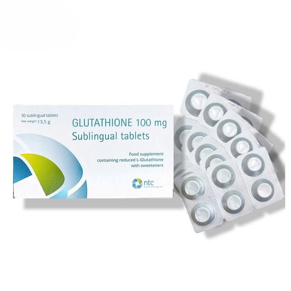 Viên Ngậm Trắng Da Glutathione 100mg – Ntc Pharma giúp trắng da, trị nám, tàn nhang 2 Viên Ngậm Trắng Da Glutathione 100mg Ntc Pharma Giúp Trắng Da, Trị Nám, Tàn Nhan (1)