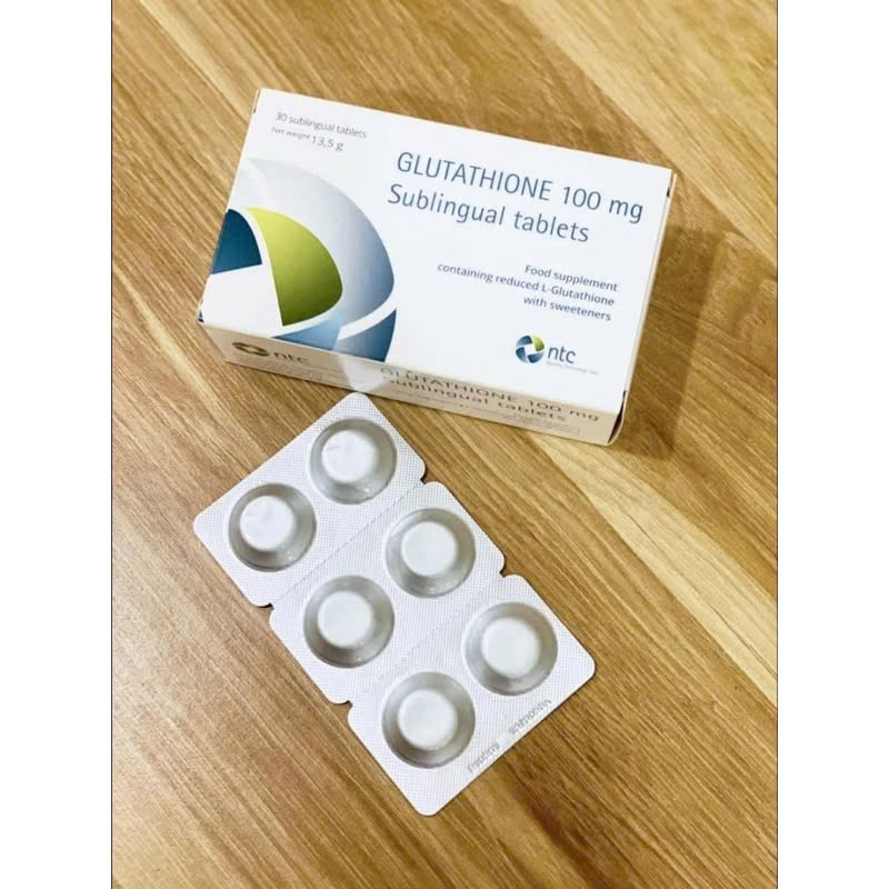 Viên Ngậm Trắng Da Glutathione 100mg – Ntc Pharma giúp trắng da, trị nám, tàn nhang 4 Viên Ngậm Trắng Da Glutathione 100mg Ntc Pharma Giúp Trắng Da, Trị Nám, Tàn Nhan (4)