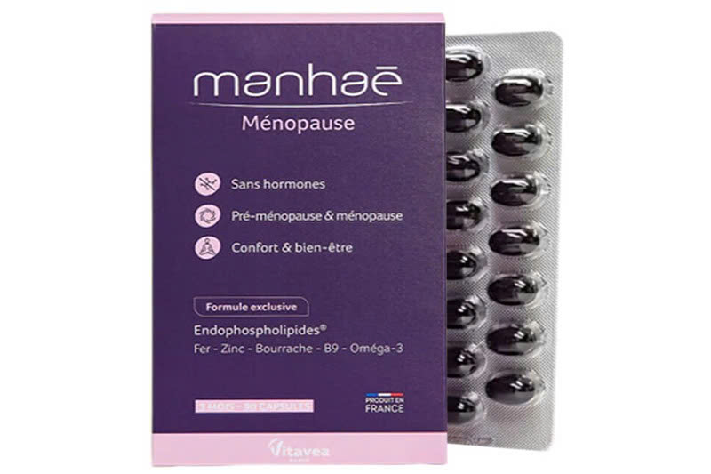 Viên uống cân bằng nội tiết Manhae Menopause Nutrisanté hỗ trợ phụ nữ tiền mãn kinh 60 viên 7 Viên Uống Cân Bằng Nội Tiết Manhae Menopause Nutrisanté Hỗ Trợ Phụ Nữ Tiền Mãn Kinh 60 Viên (1)