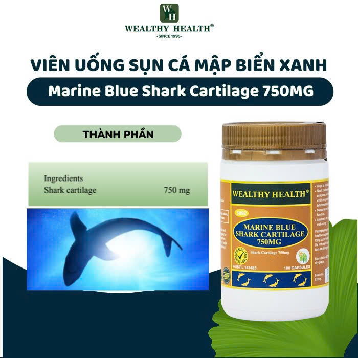 Viên uống sụn cá mập Marine Blue Shark Cartilage 750mg hỗ trợ xương khớp lọ 100 viên 5 Viên Uống Sụn Cá Mập Marine Blue Shark Cartilage 750mg Hỗ Trợ Xương Khớp Lọ 100 Viên (1)